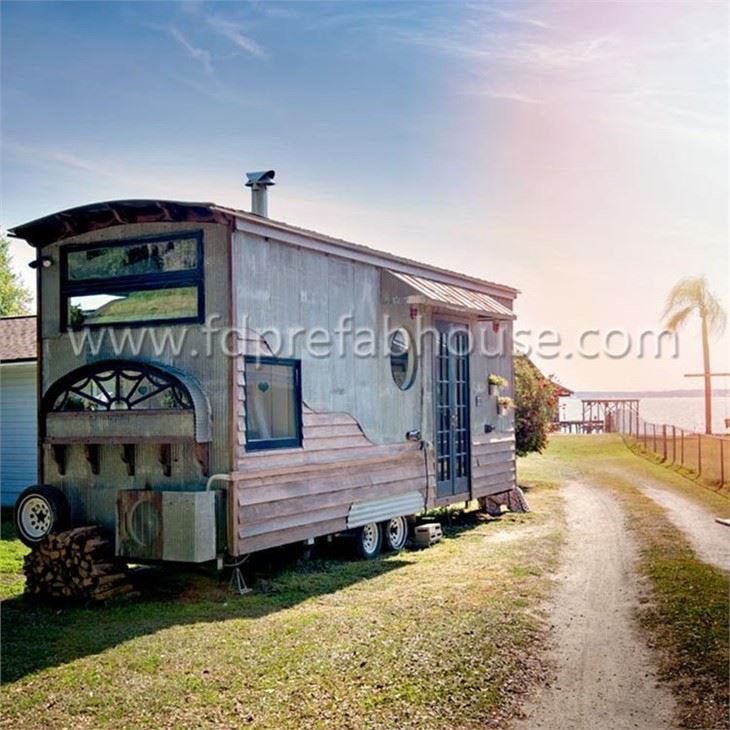 Mobile Metal Carved Panel 2-room Tiny House